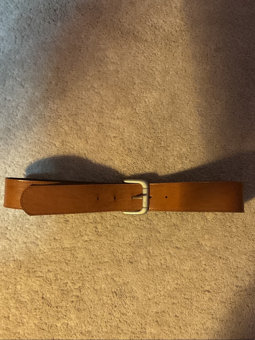BROWN BELT WITH SILVER BUCKLE